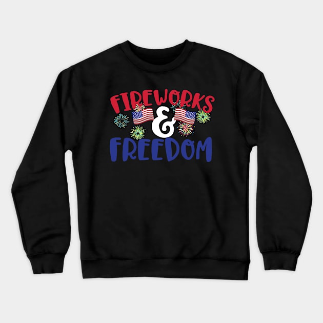 Fireworks & Freedom Crewneck Sweatshirt by thingsandthings